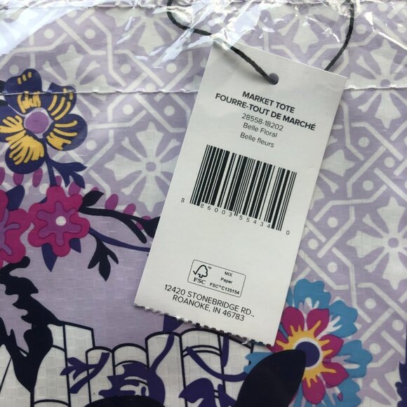 Vera Bradley Disney Belle Market Tote Bag Limited Edition NWT - Picture 4 of 5